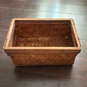 Small Rectangular Woven Basket – Rustic Storage & Decor